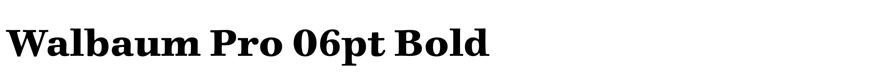 Walbaum Pro 06pt Bold